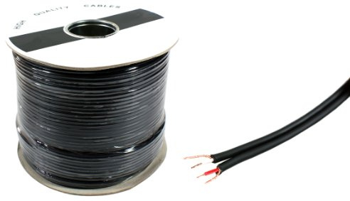 Loops 50m Twin Screened Audio Cable - Shotgun Dual Twin 2 Cores - RCA Stereo Phono AV Coax Wire