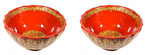 Royal Handicrafts Handcrafted Paper Mache Bowl -Set of 2