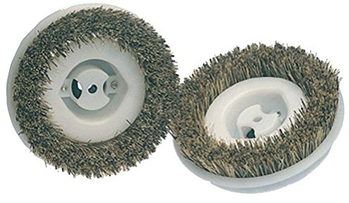 Koblenz Floor Scrubbing Brushes, Compatible with 12-inch Floor Polisher, Scrub Brushes with Tampico and Cocoa Bristles, 2-Pack, Standard, Beige/White, 9 L x 6 W x 2 H, 45-0134-2