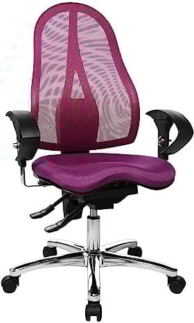 Topstar ST19UG03 Sitness 15, ergonomischer Bürostuhl, Schreibtischstuhl, inkl. höhenverstellbare Armlehnen, Bezugsstoff lila