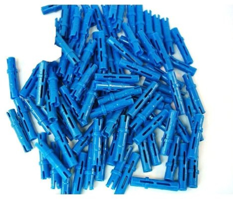 80 Stück LEGO TECHNIC Pin lang in Blau.