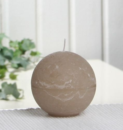 Rustik-Kugelkerze, 6 cm Ø, Sand