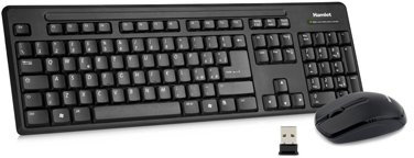 Hamlet Wireless Desktop kit mouse, tastiera italiana wireless 2.4 GHz con nano ricevitore