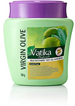 Vatika Naturals Multivitamin Virgin Olive Hair Mask - 500g | Hot Oil Treatment Enriched With Multivitamin | Sweet Almond & Henna Extracts For Anti-Frizz Hair Treatment