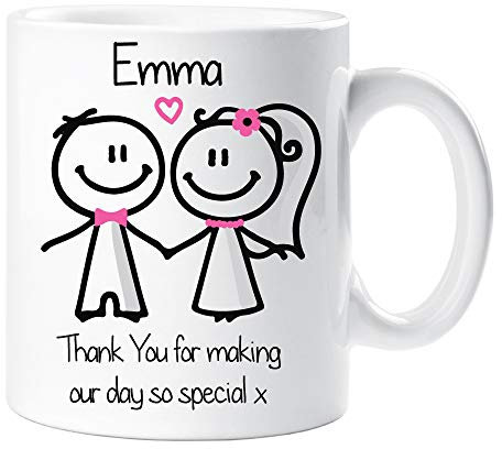 60 Second Makeover® Taza personalizada para boda than you