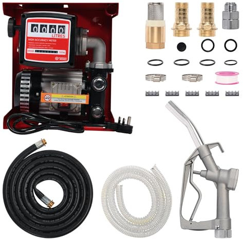 230V Wall Mounted Diesel Transfer Fuel Pump Kit - With Fuel Meter