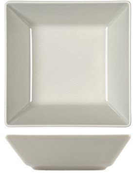 H&H Boston Assiette Creuse Carré-Gris 17 x 17 Stoneware