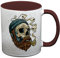 Ma2ca® Seeman Skull Tasse Pirat Becher Kaffeetasse Tasse Becher-innen_Bordeaux