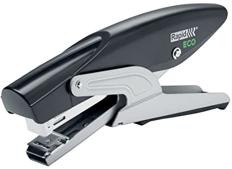 Rapid ECO Tacker, kompaktes und verstellbares Amboss-Heftgerät aus recyceltem Kunststoff, für zu Hause, Büro oder Schule, Teil der ECO-Reihe, schwarz, 24812500