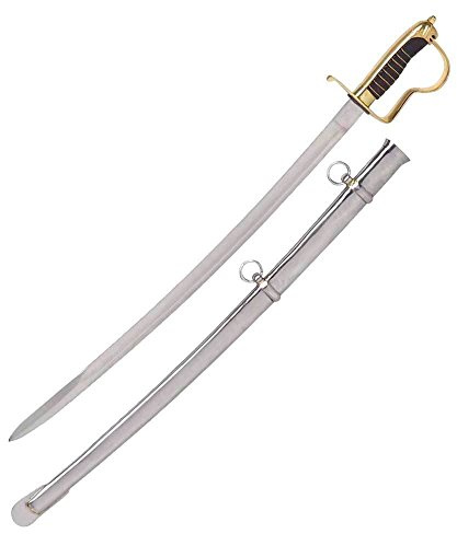 Budoten Säbel mit Löwenkopf kurz, Europäisch, 18. Jahrhundert, Militär, Klingenlänge 66 cm, Gesamtlänge 86 cm, Kohlenstoffstahl