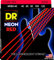 DR Strings Hi-Def Lot de 5 cordes pour basse Rouge fluo Taille M