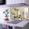 banjado Küchenrückwand Glas ohne Bohren 75x50cm – Glasrückwand Küche mit Motiv Kirschblüten/Spritzschutz Küchenrückwand Glas/selbstklebende Küchenrückwand Platte - magnetisch & beschreibbar