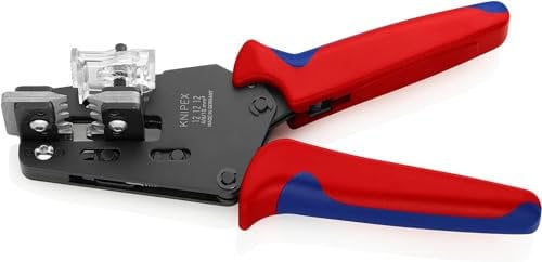 Knipex Präzisions-Abisolierzange mit Formmessern brüniert, mit Mehrkomponenten-Hüllen 195 mm 12 12 12