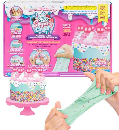 SLIMY Sugary Crush - Party Caakery, Slime und Knete Kreativ-Set, Backspiel zum selber Mischen, Formen und Dekorieren, kreatives Gestalten für Kinder