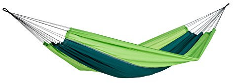 AMAZONAS Ultra-Light Hängematte Silk Traveller Forest 350g 220x140cm Packmaß 21 x 6,5cm bis 150kg Grün