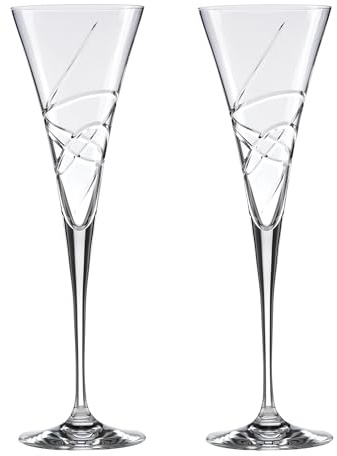 Lenox Adorn Crystal 2-Piece Toasting Flute Set, 2 Count, Clear, 7oz