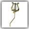 Saxophon-Marschgabel Soundman® Notenhalter für Saxophon (Quadratische Stielspitze) Farbe: Gold