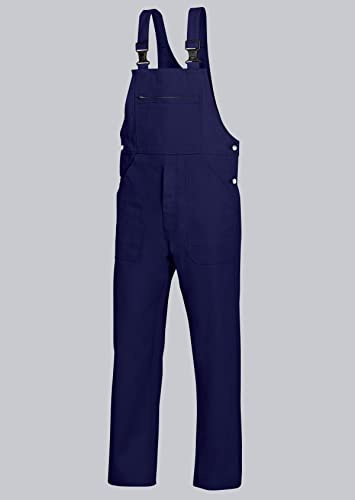 BP Workwear Basic 1413-060-10 Latzhose - Verstellbarer Bund - Kunststoff-Clip-Verschlüsse - Reine Baumwolle - Stämmige Passform - Größe: 25 - Farbe: dunkelblau