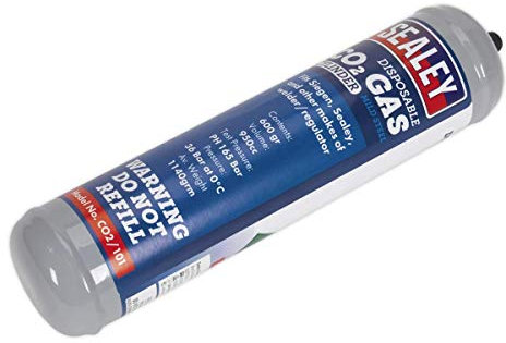 Sealey Bouteille de gaz jetable Dioxyde de carbone, rouge, CO2/101