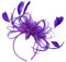 Caprilite Purple Feather Hair Fascinator Headband Wedding and Royal Ascot Races Ladies