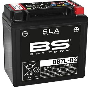 BS battery 300836 bb7l-B2 AGM SLA Moto Batterie, Noir