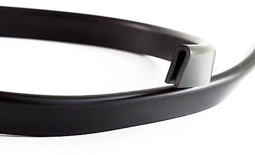 EUTRAS [50m] Fassungsprofil FP3008 Gummidichtung 1,5-3,5 mm – schützt und dichtet zuverlässig ab – für Bleche, Glas und Bauelemente – deutsche Industriequalität Made in EU