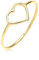 Elli PREMIUM Ring Damen Herz Geo Minimal in 375 Gelbgold