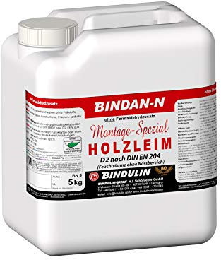Bindan-N Montage-Spezial-Holzleim B2 inkl. 1 Leimspachtel von E-Com24(5 Kilogramm)
