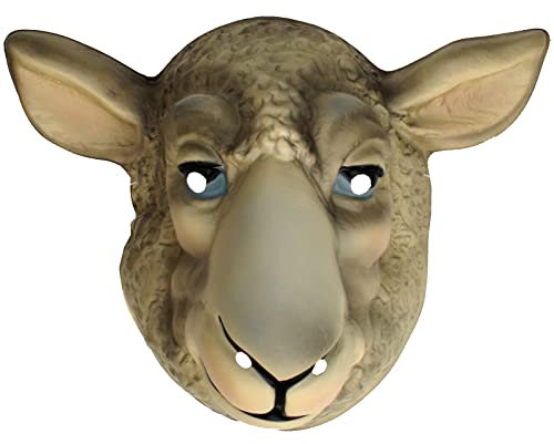 Unbekannt Tier Maske weißes Schaf zum Aufsetzen Plastik Tiermaske Schafmaske