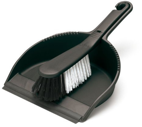 Addis Soft Dustpan & Brush Black