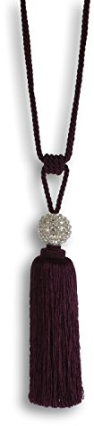 Riva Paoletti Crystal Ball Damson Tie Backs, Polyester, Purple, One Size