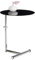 Mesa Leonie Cristal Salón Mesa Mesa Auxiliar regulable en negro/cromo