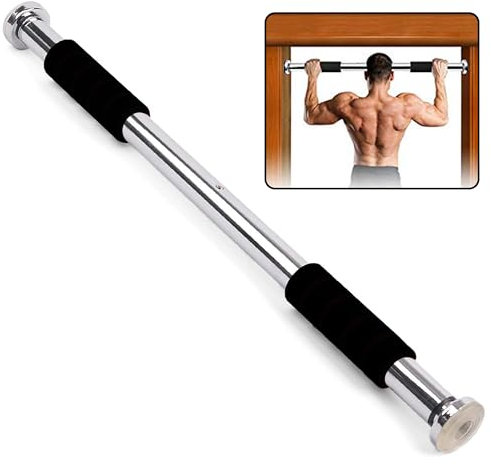BodyRip Door Gym Extendable Pull-Up Bar - Silver, 60-102 cm
