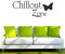 Indigos UG - Wandtattoo Wohnzimmer - Wandaufkleber Chillout Zone Chilln Chillen Entspannung 40x 16, schwarz w044 - Aufkleber Kinderzimmer Schlafzimmer Küche Badezimmer Büro Dekoration