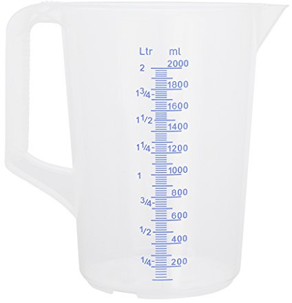 Messbecher Maßbecher Messkanne Literbecher Profiqualität 2000 ml