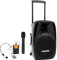 Pronomic PH12AW Akku-Aktivbox 12, Kompakte- Mobilanlagen Set (Trolley Box, 12 Speaker, 80 Watt (RMS), 5 Stunden Laufzeit, Bluetooth, MP3/SD/USB-Player, inkl. Funkmikrofon, Headset, Fernbedienung)