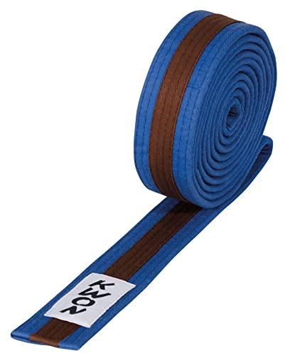 Budogürtel Judo mehrfarbig, versch. Längen (blau/braun/blau, 280)