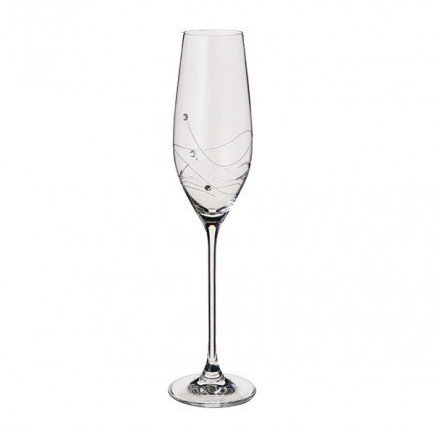 Dartington Personalised Glitz Pair of Champagne Flutes Glasses with Crystals - Add Your Own Message