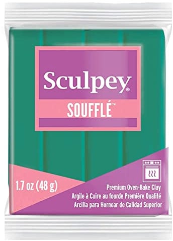 Polyform Sculpey Polyform SU 6323 48 g Individual Soufflé Clay Bar, Jade