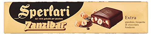 Sperlari - Zanzibar Torrone To Extra, Gianduia Ricoperto Di Cioccolato Fondente, Senza Glutine, Nocciola, 250 Grammo
