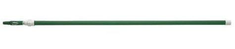 Vikan 29752 31.8-112.50 Telescopic Aluminum Extension Handle with Threaded Tip, 1.26 Diameter, Green