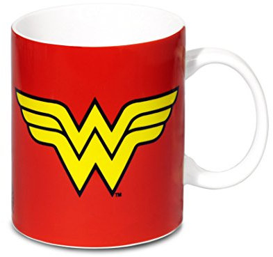 Logoshirt® DC Comics I Wonder Woman I Logo I Tazza da caffè in porcellana, 300 ml I Lavabile in lavastoviglie I In confezione regalo colorata I Design originale su licenza