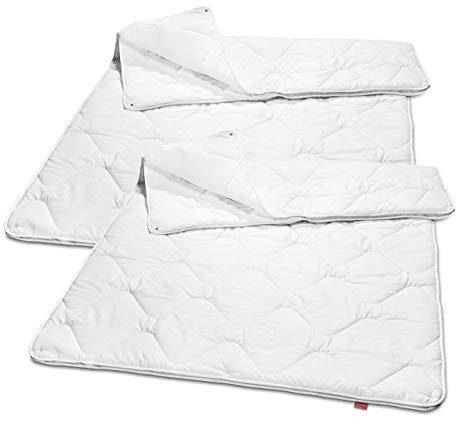 sleepling 4 Jahreszeiten Bettdecke 135x200 cm 2er Set, Made in EU, Ökotex 100, Waschbar 60 Grad, Vierjahreszeiten Steppdecke 135 x 200, 100% feine Mikrofaser, 2 Stück