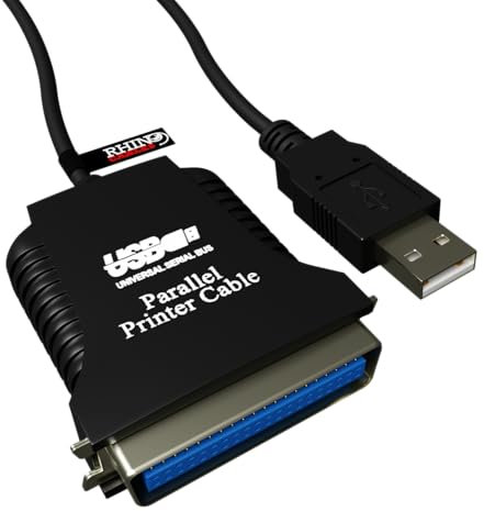 rhinocables 1m USB to Parallel IEEE 1284 Centronics Printer Adapter Cable - Connect Old Style Printers to USB