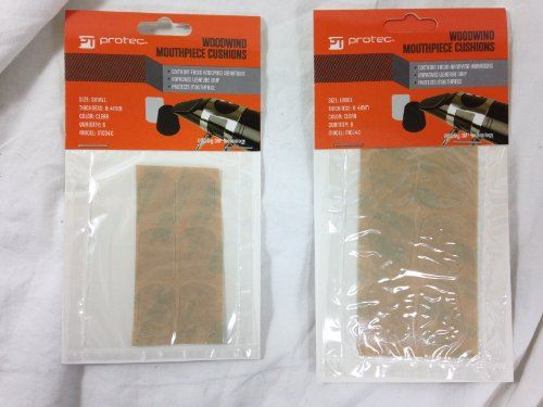 Protec Woodwind Mouthpiece Cushions, 6-Pack, Size Large, Thin (.4mm), Clear, Model MCL4C