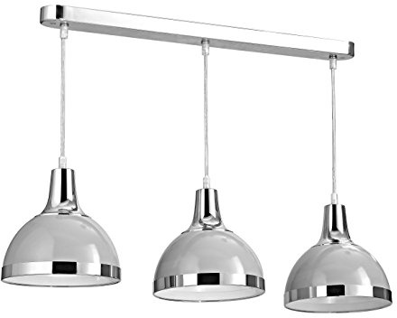Premier Housewares E27 Edison Screw 40 W 3 Ceiling Light Shade Ceiling Lights Flint Grey Pendant Lighting Ceiling Pendant H110xW68xD18