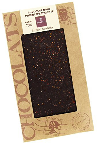Tablette Chocolat noir à 73% et piment d'espelette Pur Beurre de Cacao, 100g
