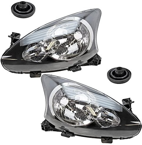 BESTPRICE 2x Hauptscheinwerfer vorne links + rechts H4 Frontscheinwerfer ohne Stellmotor, Kompatibel mit TOYOTA AYGO (_B1_)