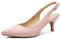Greatonu Slingback Donna Scarpe Eleganti Decollete con Tacco Medio a Gattino e Punta, Rosa EU 41