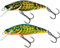 Salmo Wobbler 4,5cm 5g Set - 2 Bullhead sinkend, Forellenwobbler, Barschwobbler, Kunstköder, Schwimmwobbler, Angelköder Forellen, Barsch